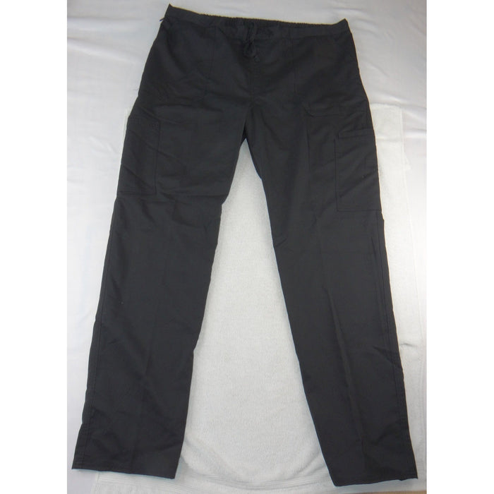 Scrubstar Mens XL Black Cargo Scrub Pants Elastic Drawstring Waist1