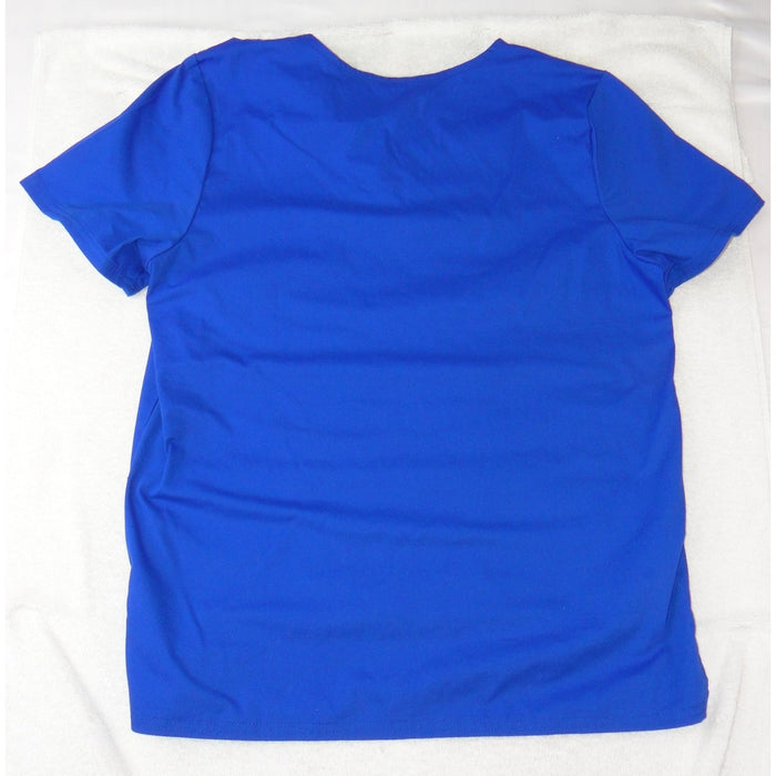 Scrubstar Premium Royal Blue V Neck Scrub Top Small S Short Sleeve Pocket1