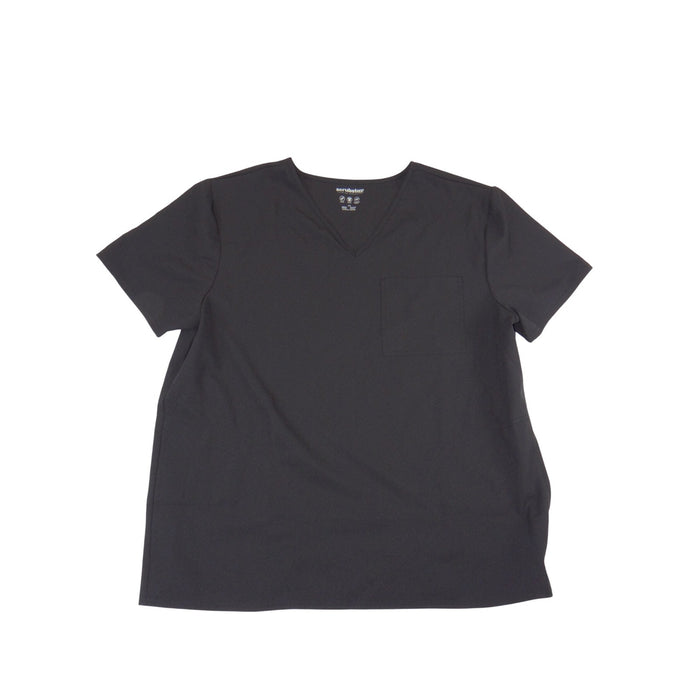 Scrubstar Premium Scrubwear Black V Neck Scrub Top Large Mechanical Stretch 36440