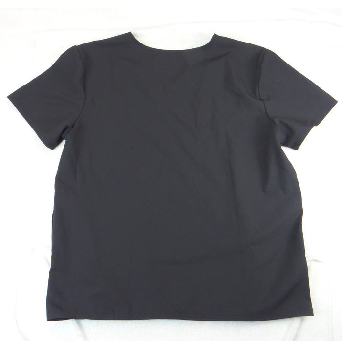 Scrubstar Premium Scrubwear Black V Neck Scrub Top Large Mechanical Stretch 36441