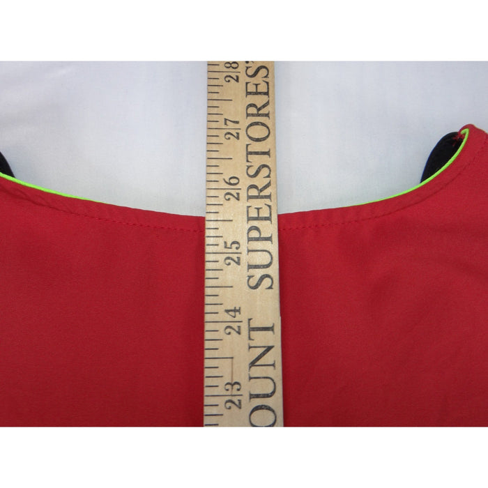 Scrubstar Premium Scrubwear Red V Neck Medical Scrub Top Womens Large 36394