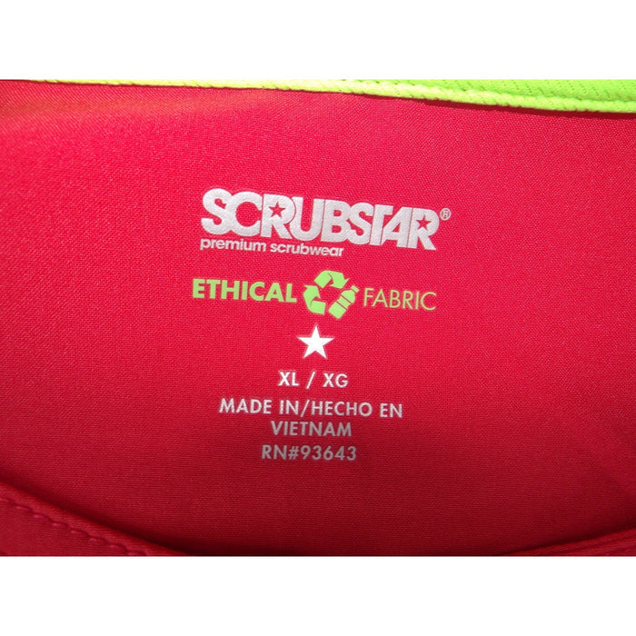 Scrubstar Red Snap Front Scrub Jacket XL Long Sleeve Ethical Fabric Warm Up6