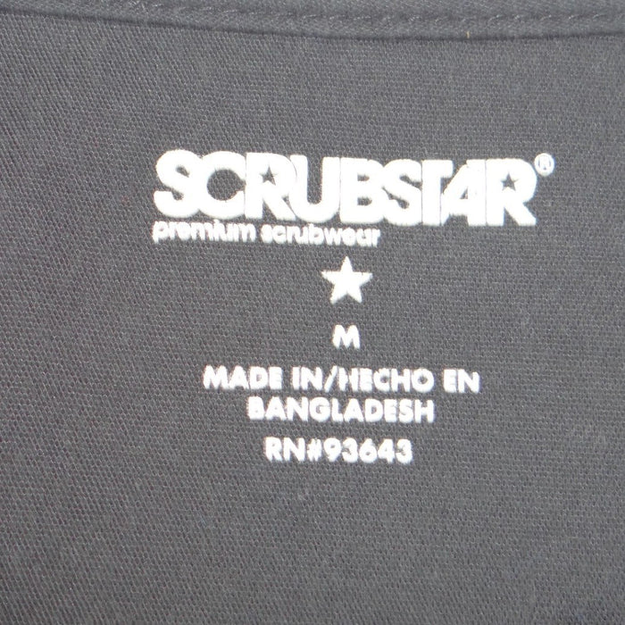 Scrubstar Womens Black Medical Scrub Set V Neck Top Cargo Pants WM00B068 Size M2