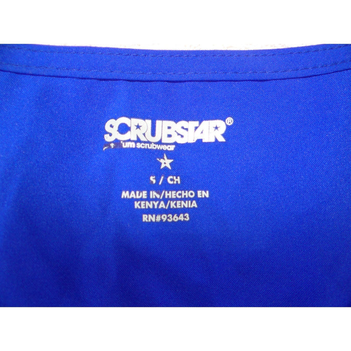 Scrubstar Womens Royal Blue V Neck 3 Pocket Medical Scrub Top Small 22931