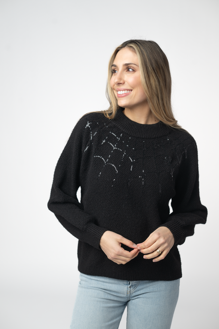 Sequin Webs Sweater