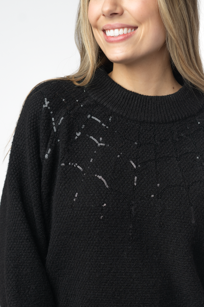 Sequin Webs Sweater