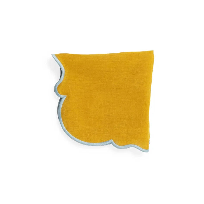 SET 2 NAPKIN OCRA 45X45 LIGHT BLU RIM