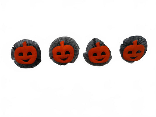 Set of 4 Halloween Pumpkin Button Covers0
