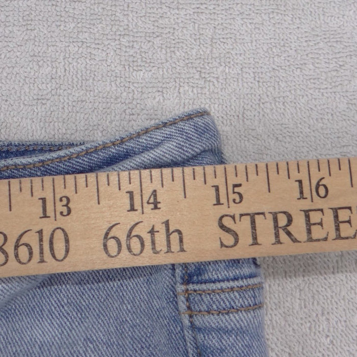 Seven7 Womens Light Wash Distressed Bootcut Jeans Ripped Knee Size 45