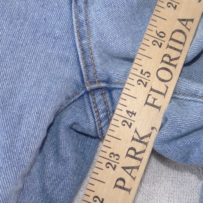 Seven7 Womens Light Wash Distressed Bootcut Jeans Ripped Knee Size 46