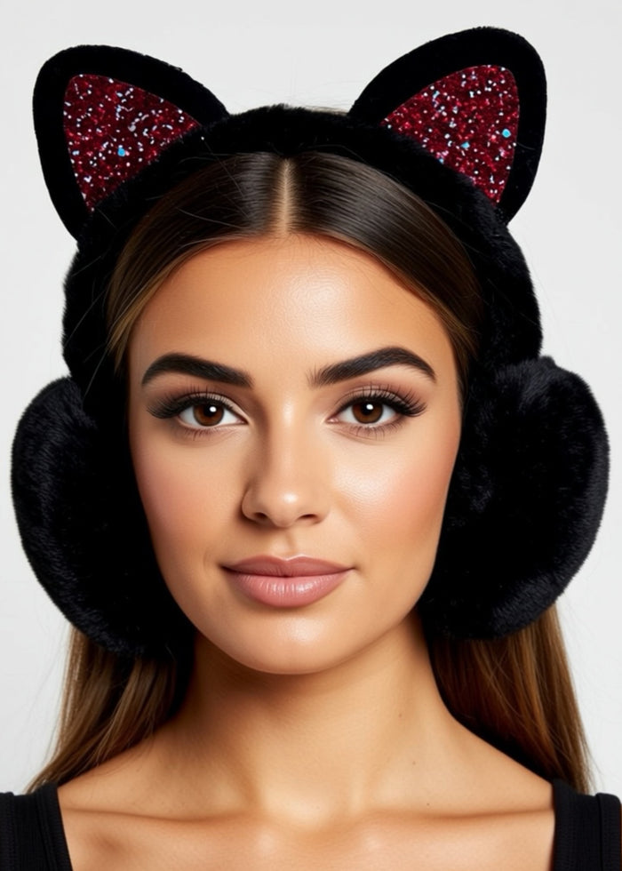 Shadow Kitty Plush Earmuff