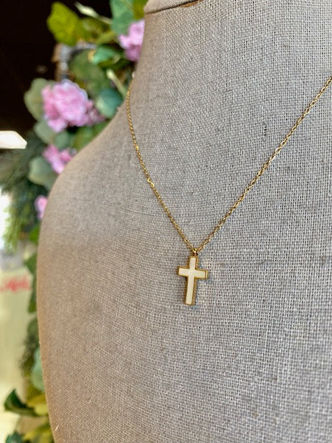 Shell Cross Necklace