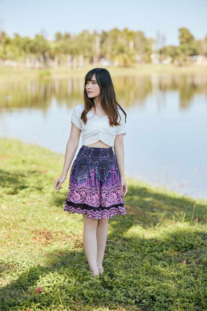 Short Mandala Boho Skirt - Lannaclothesdesign Shop