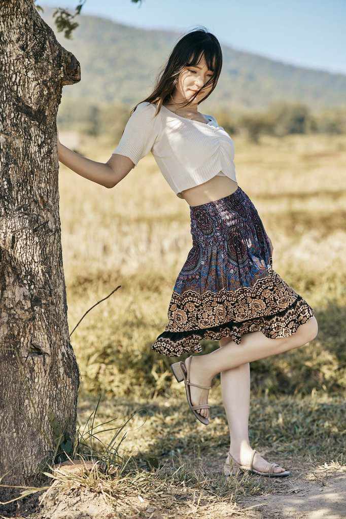 Short Mandala Boho Skirt - Lannaclothesdesign Shop
