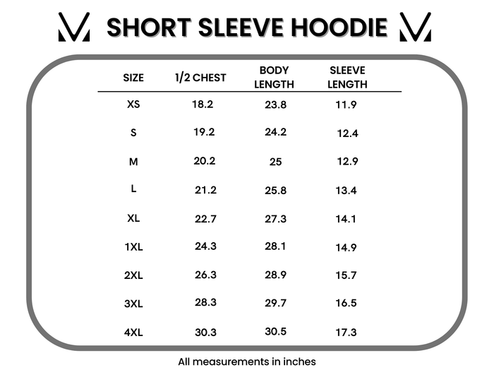 Short Sleeve Hoodie - Neon Palm Trees