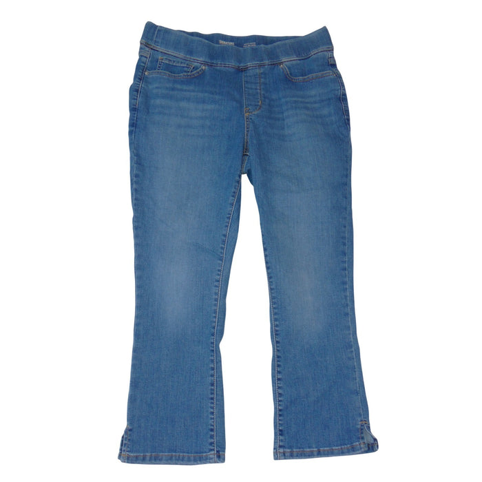 Signature Levi Strauss Totally Shaping Pull On Capri Jeans Medium Wash Blue 39340