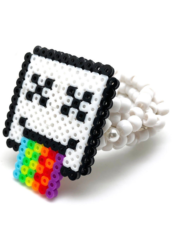 LASR Silly Emoticon Light Up Pendant Rave Kandi Bracelet — product view