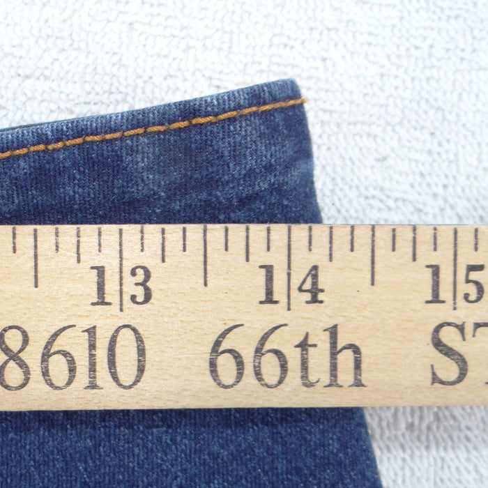 Silver Diva Womens Y2K High Waist Bermuda Denim Shorts Dark Wash Braided Size 76