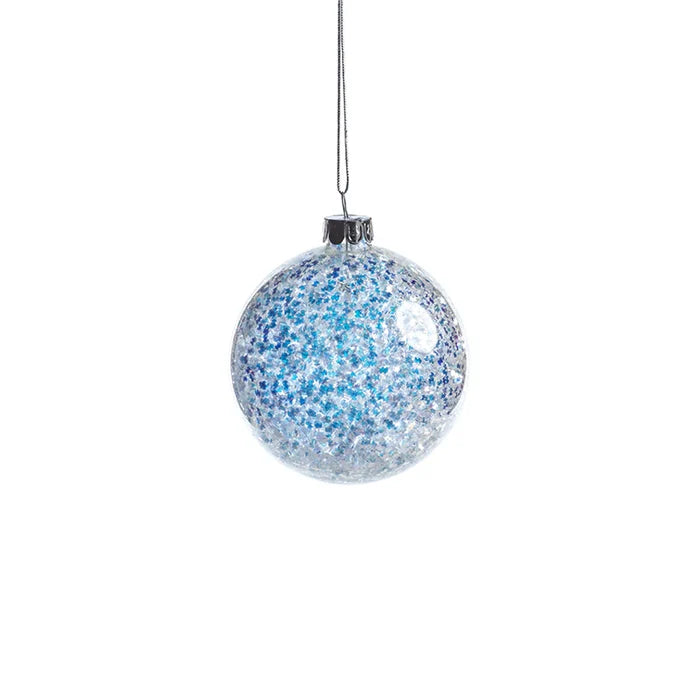 SILVER SEQUIN ORNAMENT-3"