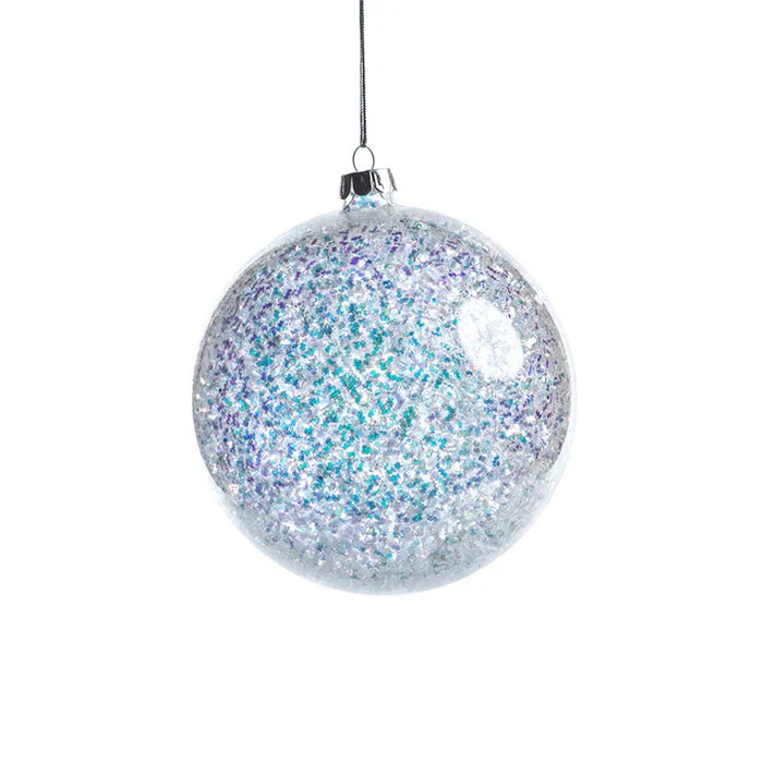 SILVER SEQUIN ORNAMENT-4.75"