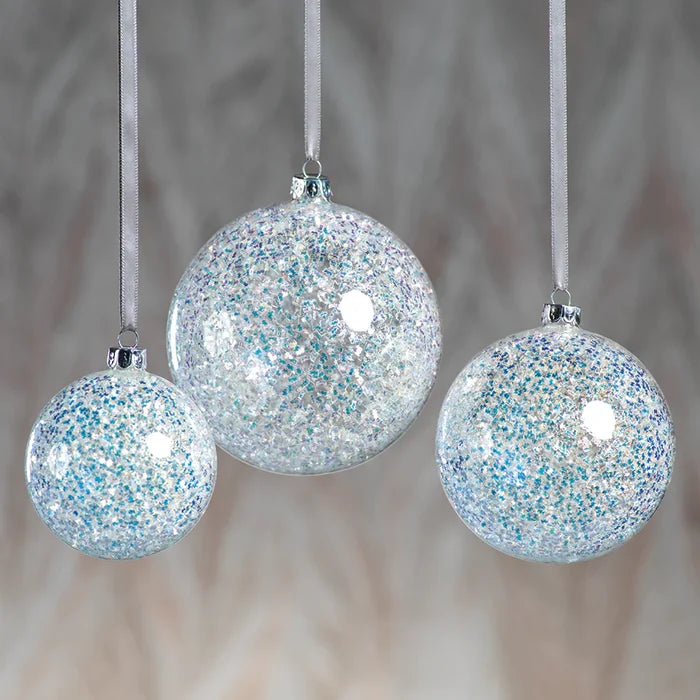 SILVER SEQUIN ORNAMENT-4.75"