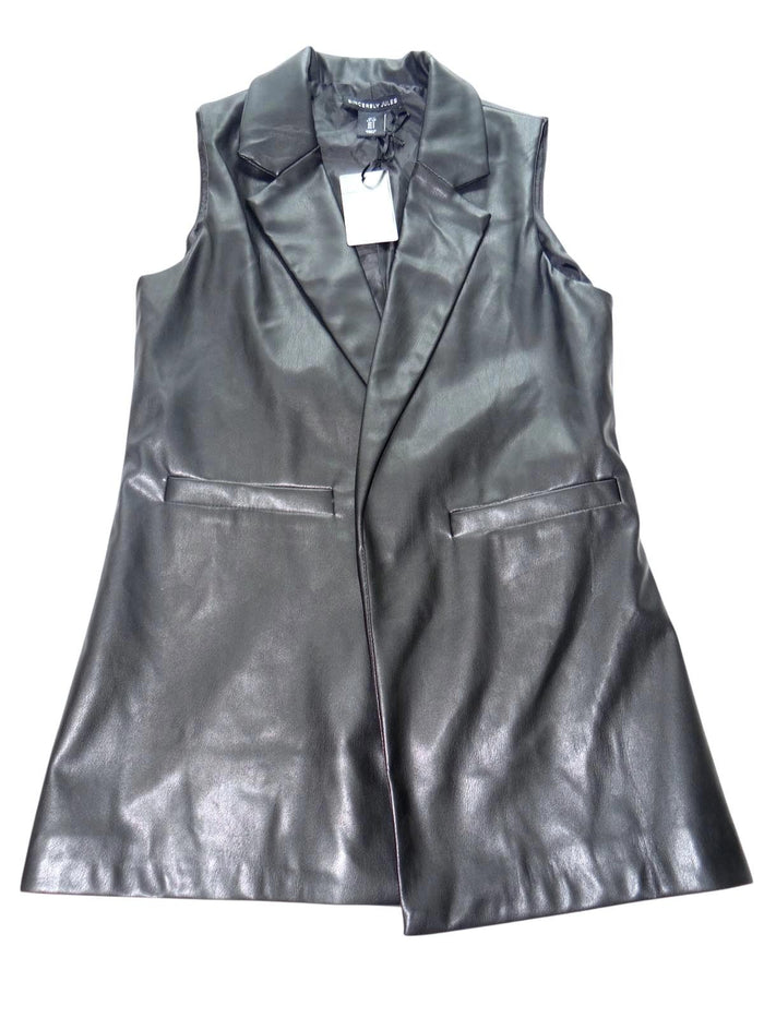 Sincerely Jules Women's Sleeveless Faux Leather Vest   Stylish & Chic0