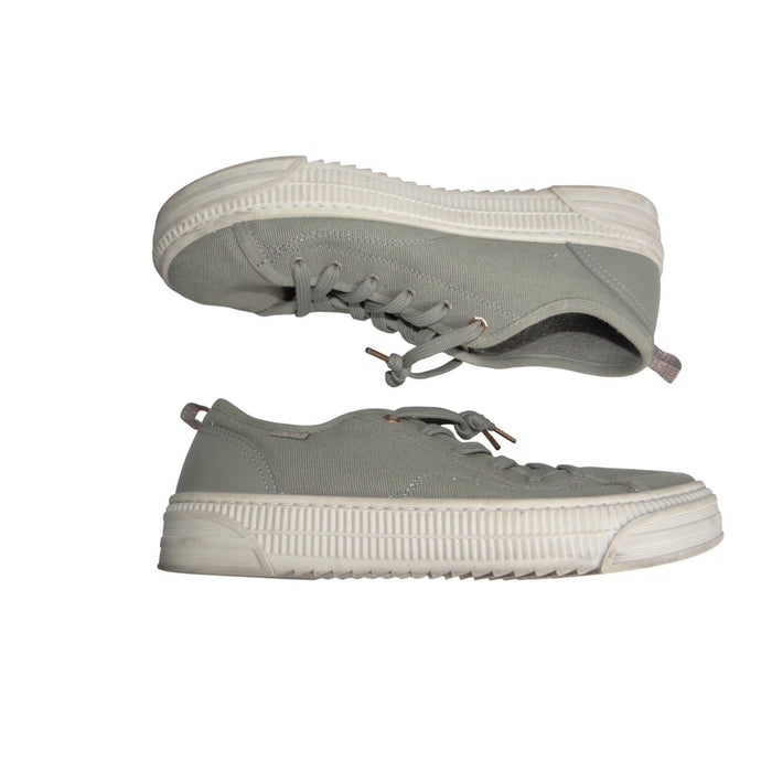 Skechers BOBS Olive Green Canvas Memory Foam Sneakers 114640 Mens 9.5 Womens 110
