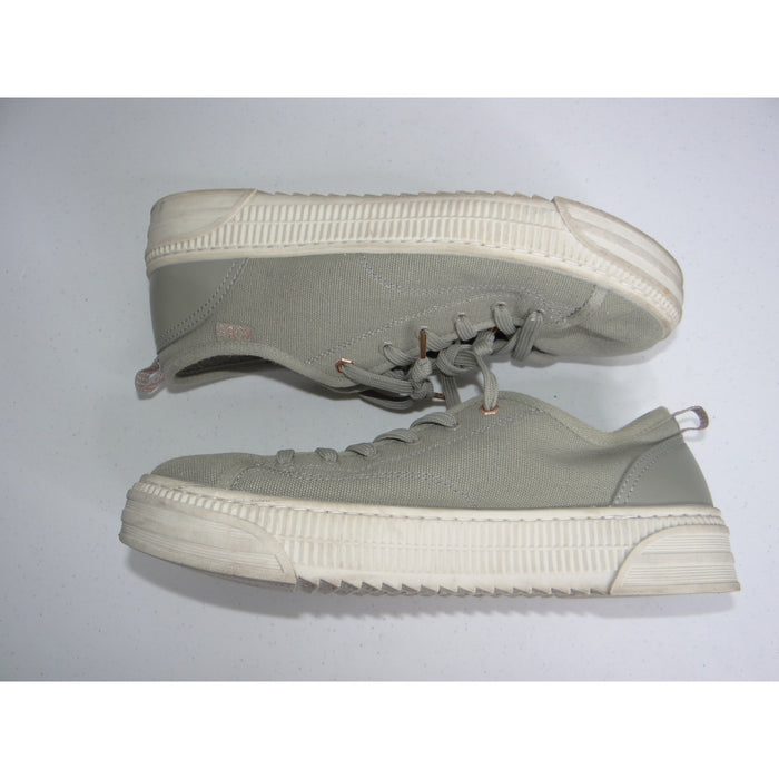 Skechers BOBS Olive Green Canvas Memory Foam Sneakers 114640 Mens 9.5 Womens 111