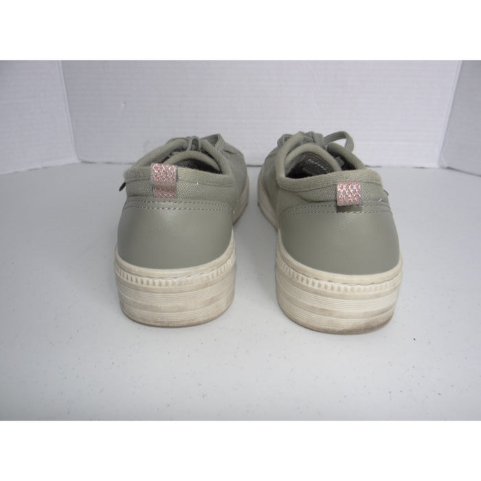 Skechers BOBS Olive Green Canvas Memory Foam Sneakers 114640 Mens 9.5 Womens 112