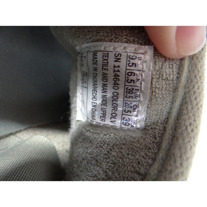 Skechers BOBS Olive Green Canvas Memory Foam Sneakers 114640 Mens 9.5 Womens 114