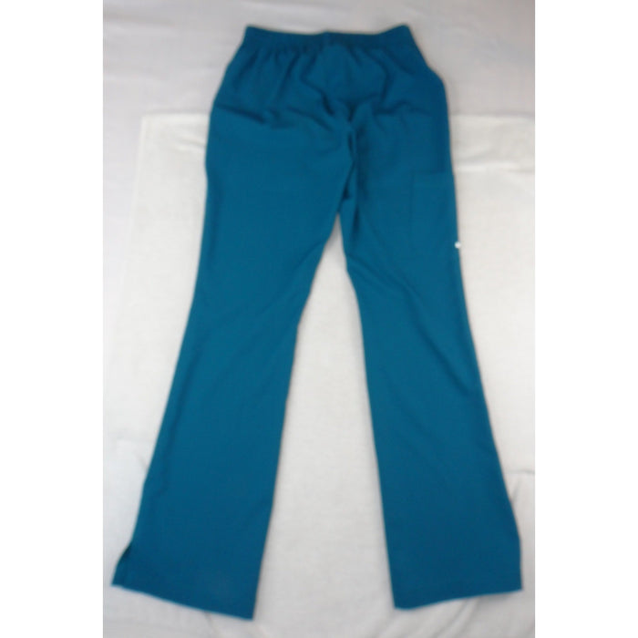 Skechers by Barco Womens XS Teal Blue Scrub Pants Elastic Drawstring Cargo 34281