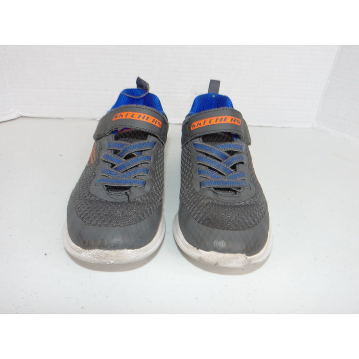 Skechers Kids 403818L Grey Blue Orange Air Cushioned Athletic Sneakers Size 134