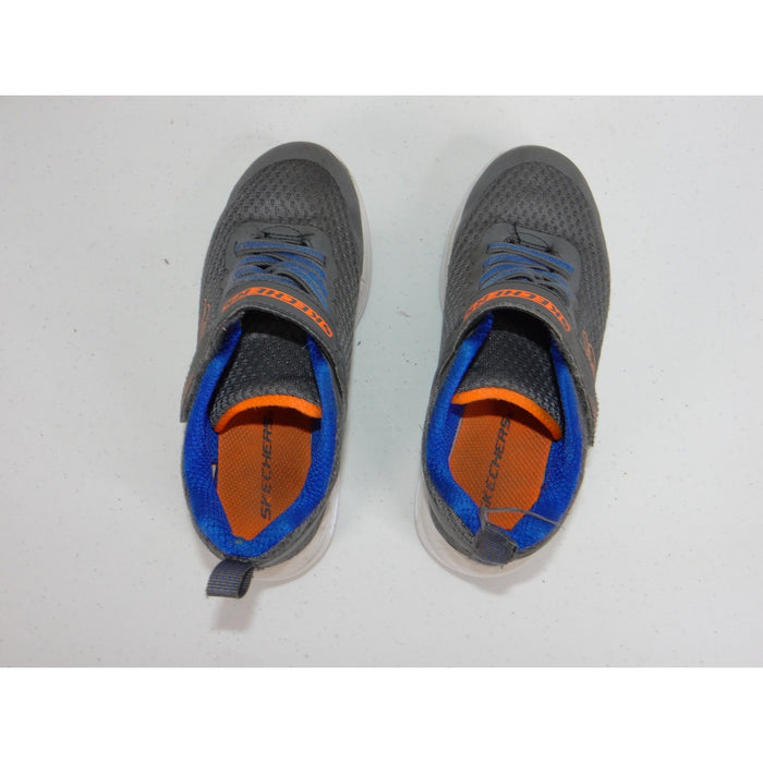 Skechers Kids 403818L Grey Blue Orange Air Cushioned Athletic Sneakers Size 135