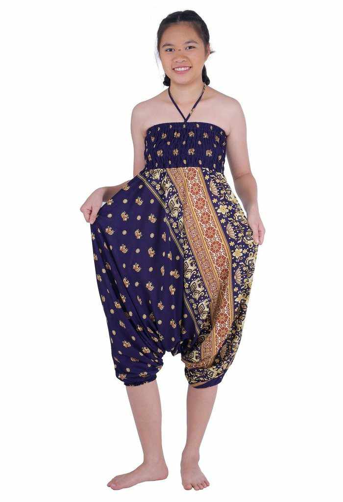 Small Gold Elephant Harem Pants