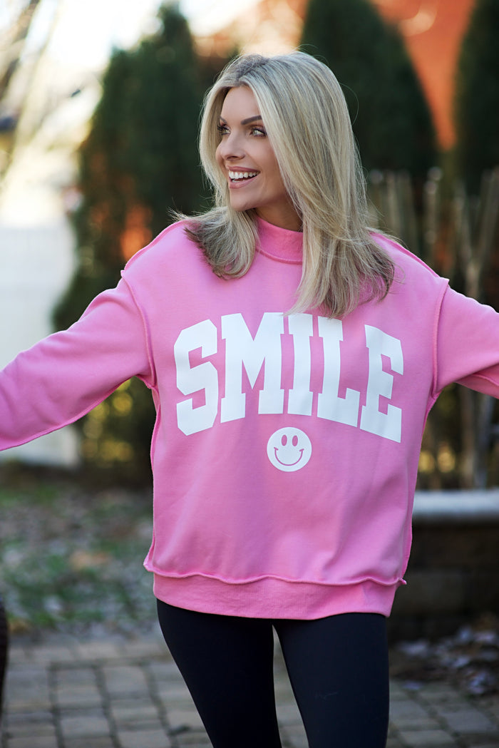 SMILE - Mock Neck Fleece