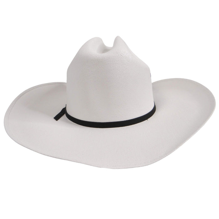 Smithbilt White Straw Cowboy Hat Cattleman Crease Wide Brim Western Hat 21822