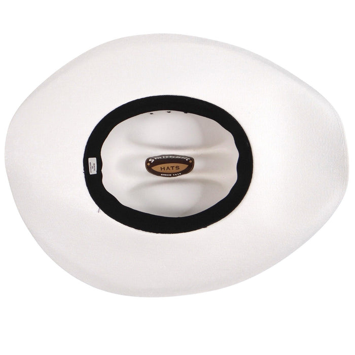 Smithbilt White Straw Cowboy Hat Cattleman Crease Wide Brim Western Hat 21826