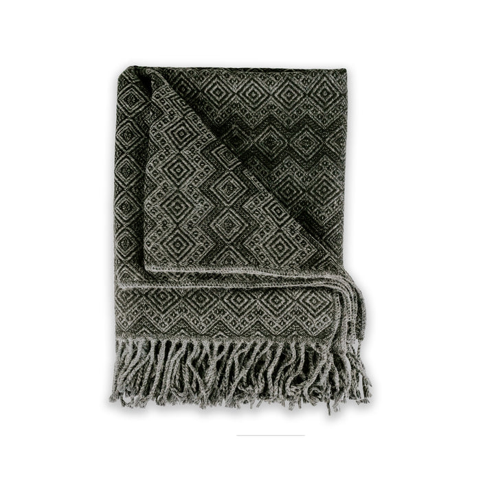Smokey Black Diamonds Throw Blanket