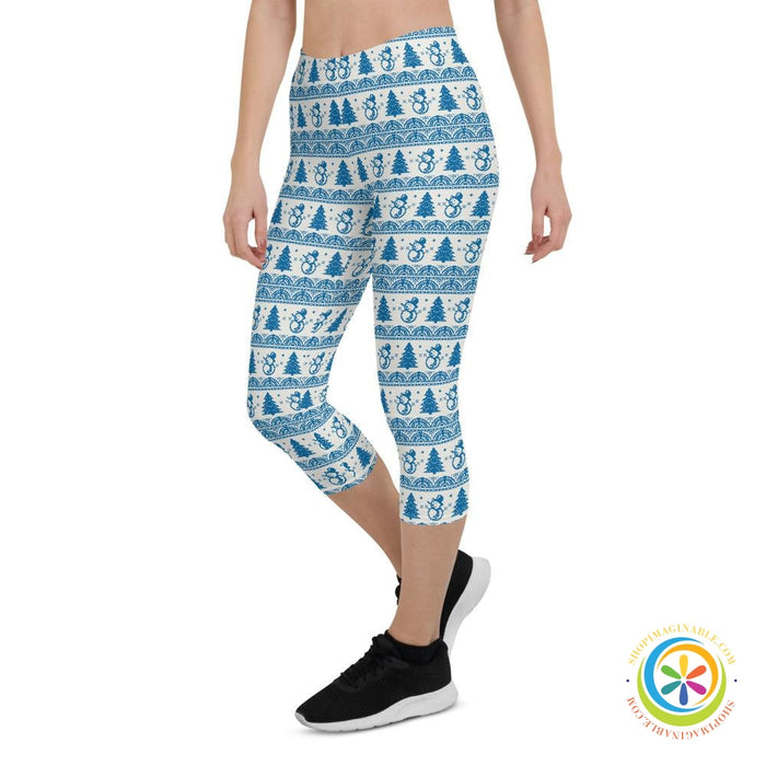 Snowman Sweater Capri Leggings-ShopImaginable.com