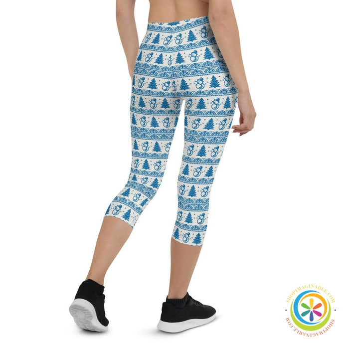 Snowman Sweater Capri Leggings-ShopImaginable.com