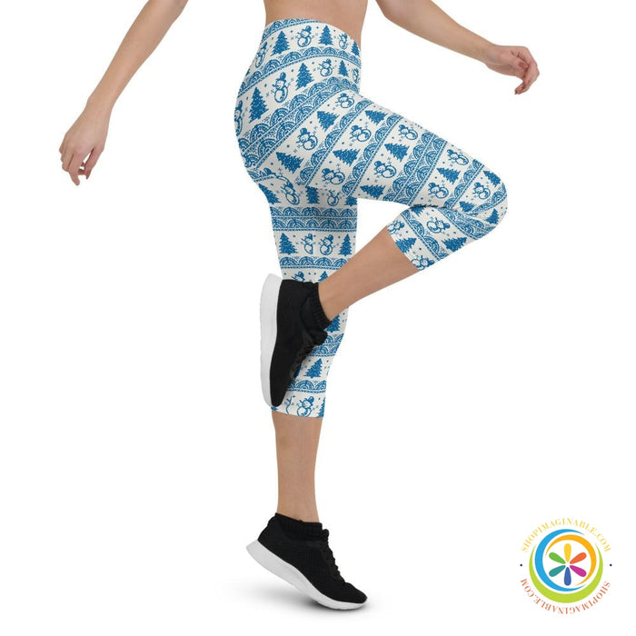 Snowman Sweater Capri Leggings-ShopImaginable.com