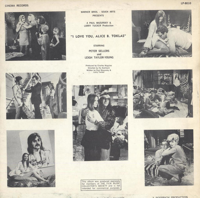 Soundtrack Music From "I Love You, Alice B. Toklas"