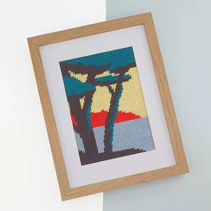 SOUS LES PINS 13x18cm KIT COMPLET CANEVAS