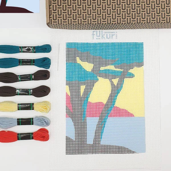 SOUS LES PINS 13x18cm KIT COMPLET CANEVAS