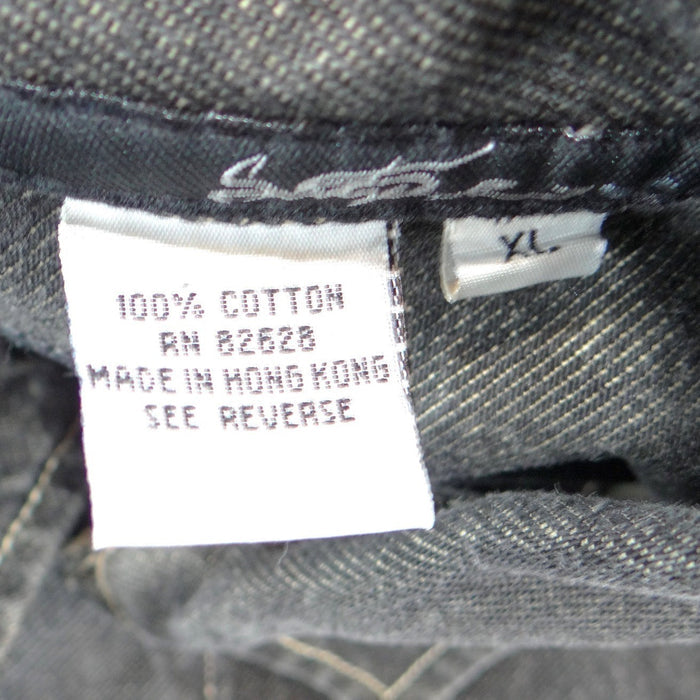 Southpole Mens XL Faded Black Denis Jacket Contrast Stitch Streetwear Y2K2