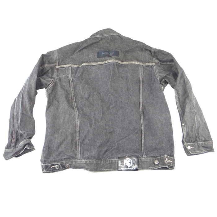 Southpole Mens XL Faded Black Denis Jacket Contrast Stitch Streetwear Y2K4