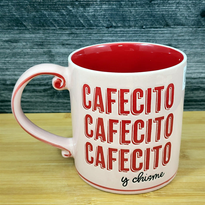 Spanish Coffee Mug Cafecito y Chisme - Coffee & Gossip - Pink Cup by Blue Sky