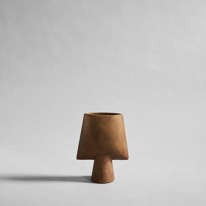 SPHERE VASE SQUARE, MINI - OCHER