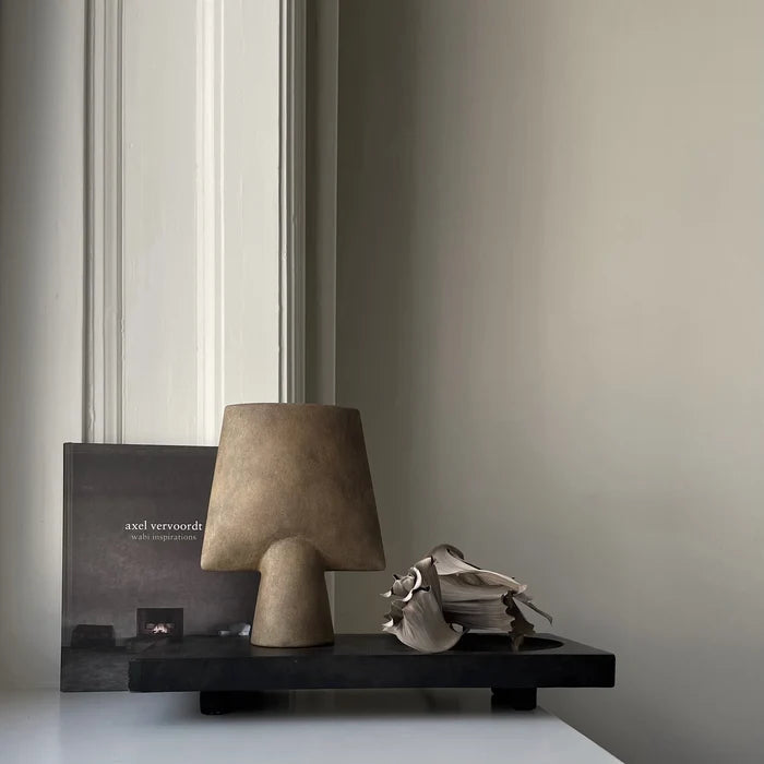 SPHERE VASE SQUARE, MINI - OCHER