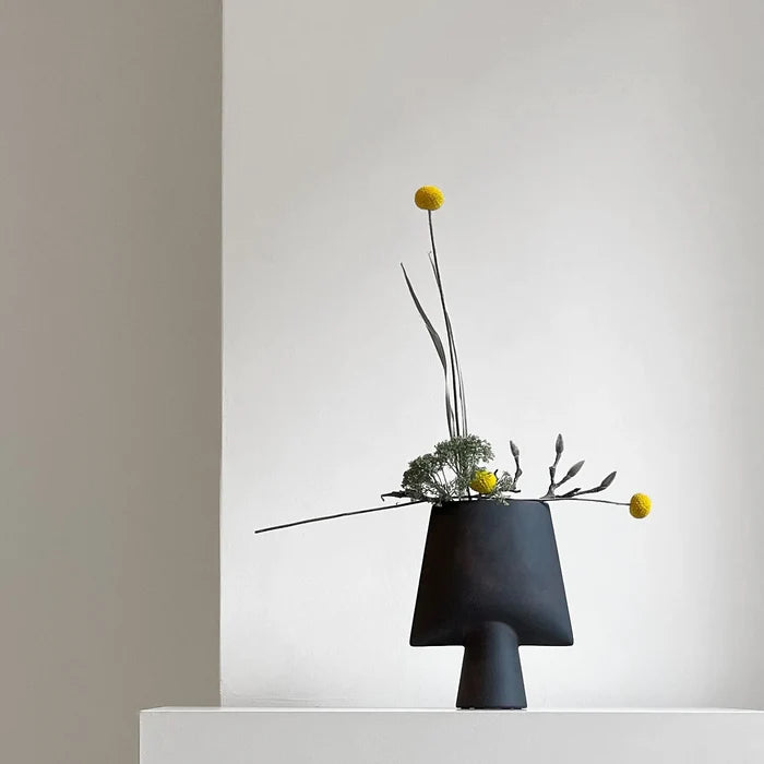 SPHERE VASE SQUARE, MINI- COFFEE